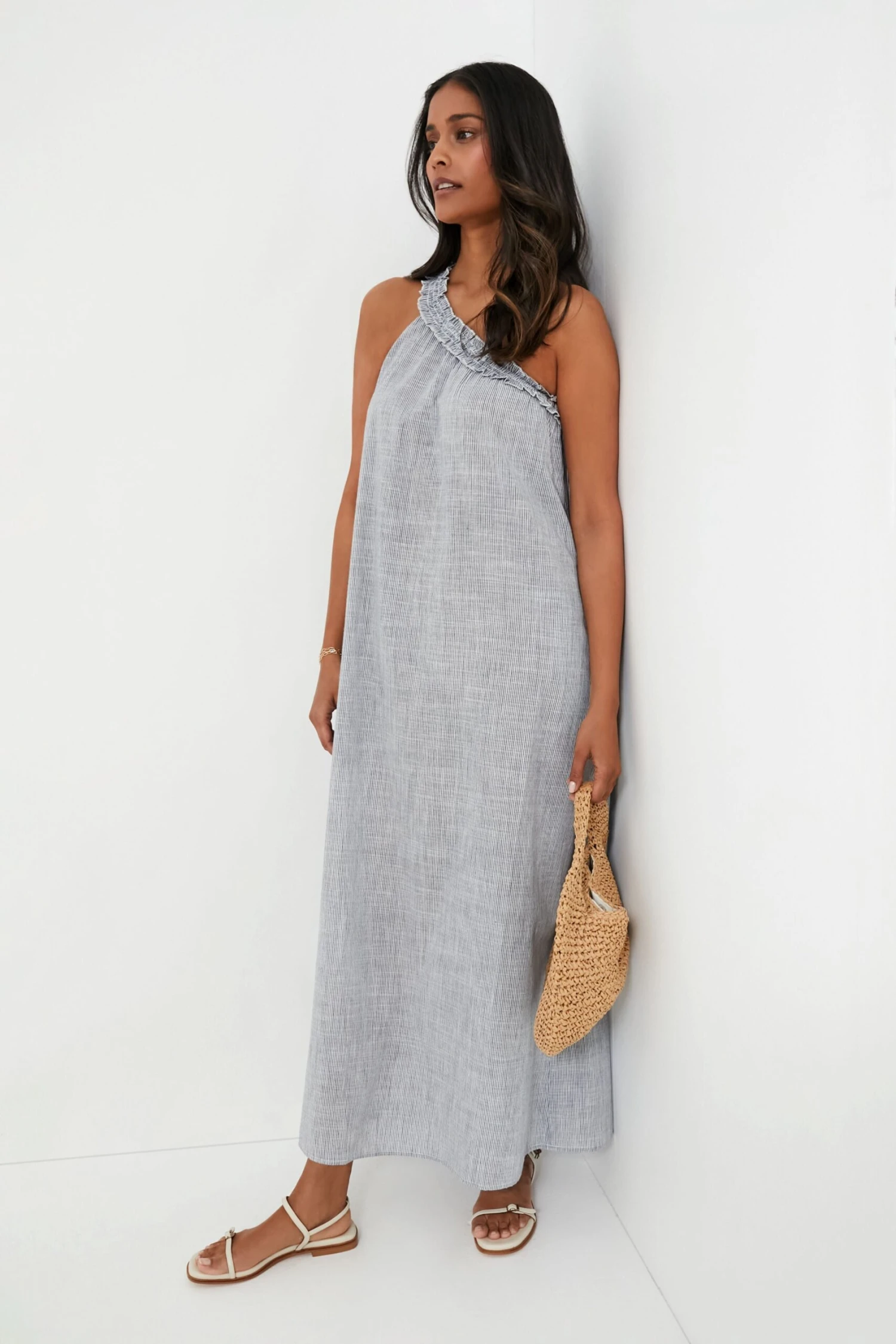 Dark Navy Stripe Donatella Maxi 4 Dark Navy Stripe Donatella Maxi - Image 2