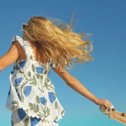 White And Klein Blue High Waist Shorts With Bellflower Block Print -Deals Raimenti Store 0mdps3dr9PKhurkoK3yFdKU5S2ZFhC3I 1
