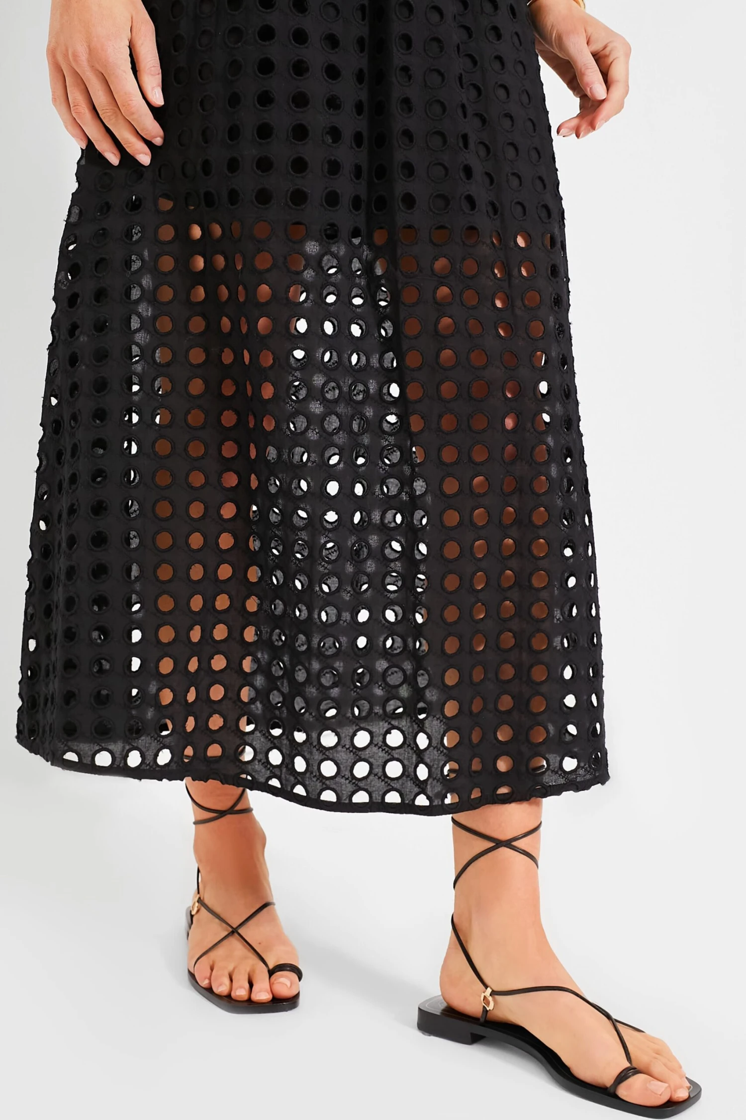 Black Cotton Eyelet Eve Skirt 7 Black Cotton Eyelet Eve Skirt - Image 5