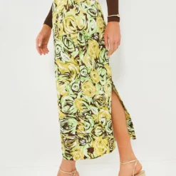 Green And Lemon Abstract Roses Lorelei Twill Skirt -Deals Raimenti Store 39qPlDNWPjcM7p3UQ548ojV0XU6Ae9fj 1