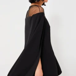 Black Estelle Cape Dress -Deals Raimenti Store 54jbQqfHIuLQ27BrkXxGjbE2UhgHH1Rv 1 scaled