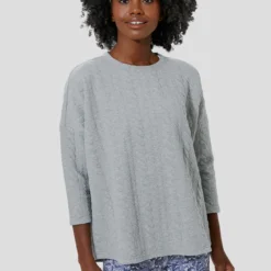 Gray Cable Ally Swing Sweatshirt