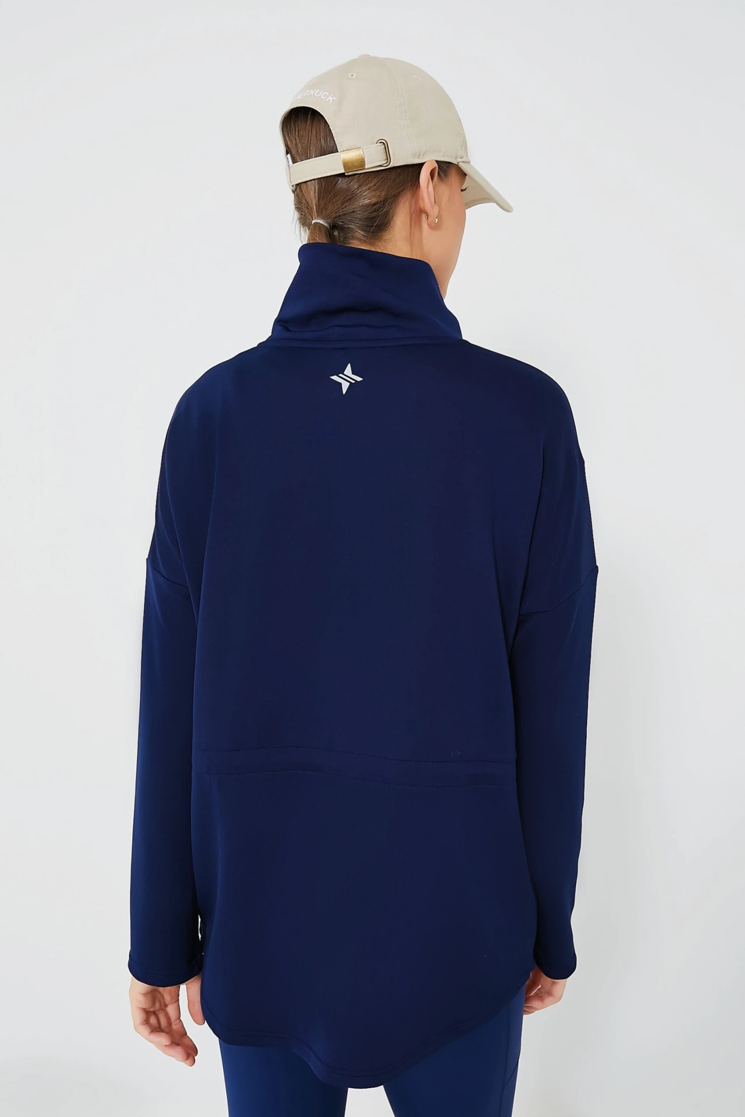 Navy Cinched Natalie Quarter Zip 6 Navy Cinched Natalie Quarter Zip - Image 4
