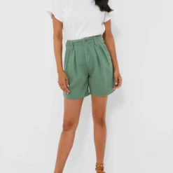 MOTHER Hedge Green The Pleated Chute Prep Short -Deals Raimenti Store 6x943M5YD5kns83q9el8Zw1XxrwZOmsG 1