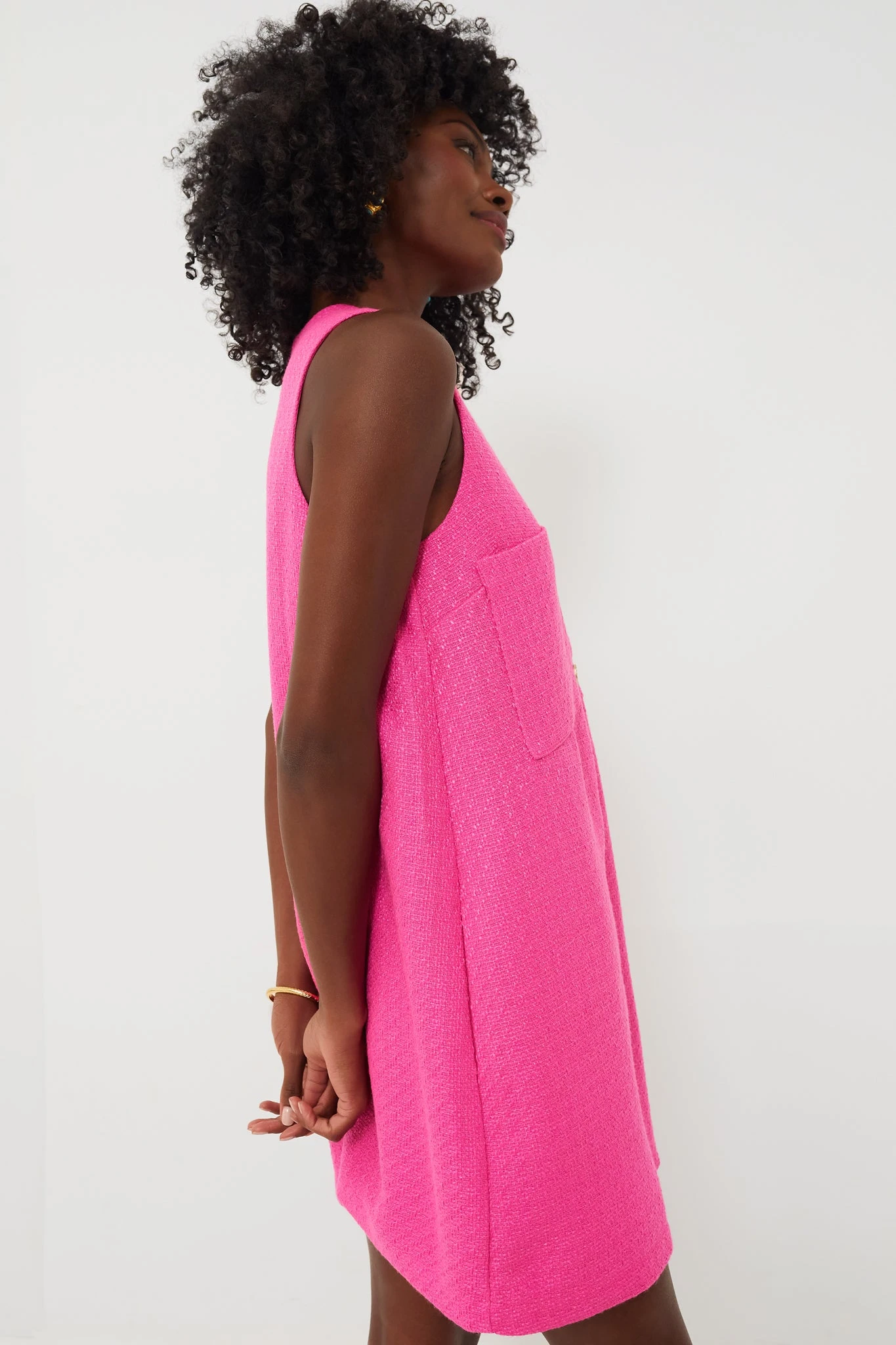 Hot Pink Textured Myla Romper 5 Hot Pink Textured Myla Romper - Image 3