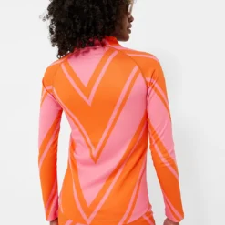 Azalea Pink And Orange Chevron Print Thermal Half Zip -Deals Raimenti Store ASexIGu9oCyEti4bj89afYsISJmqM27K 1