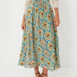 Tea Time Flower Tucker Skirt