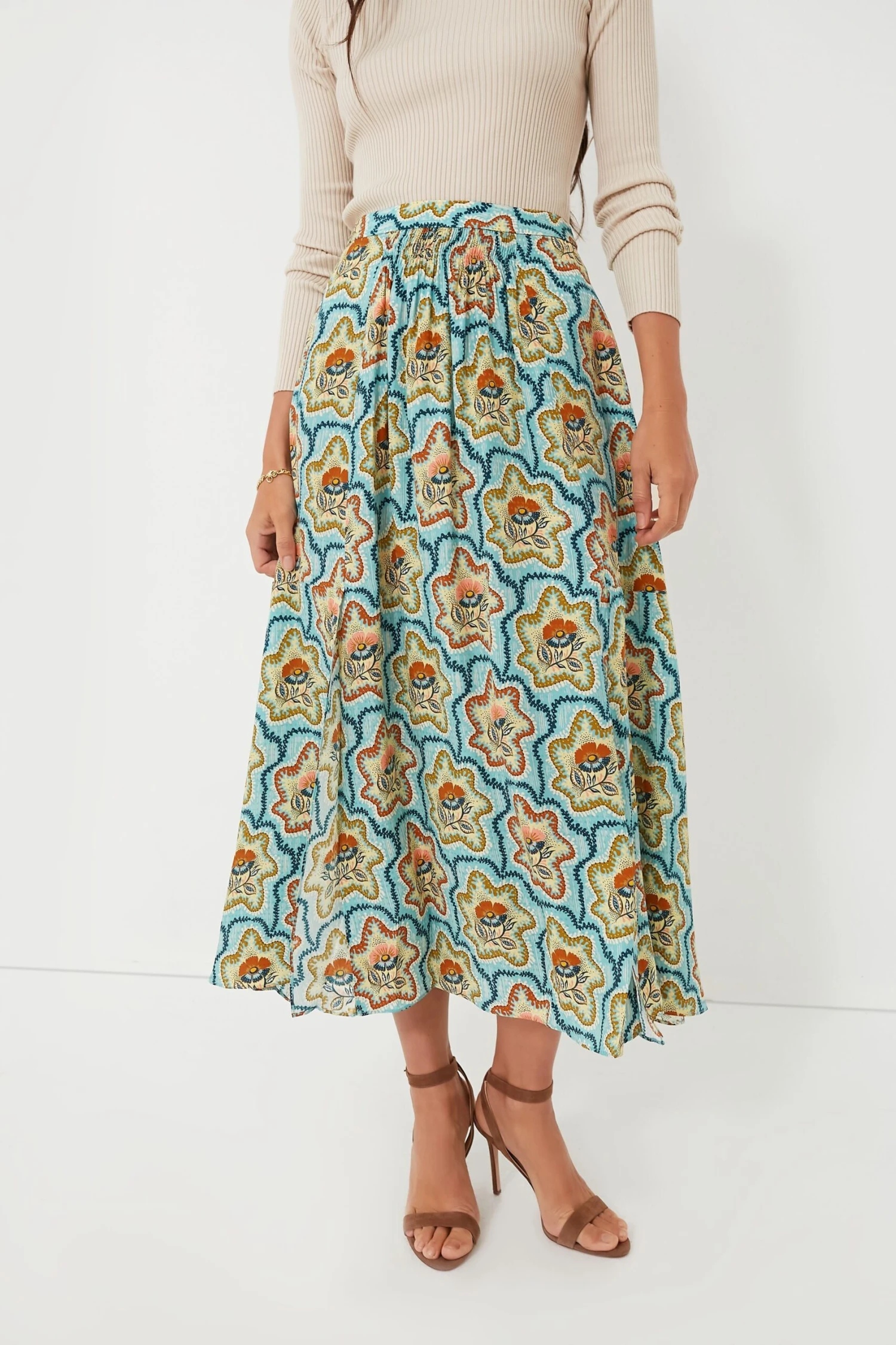 Tea Time Flower Tucker Skirt 3 Tea Time Flower Tucker Skirt