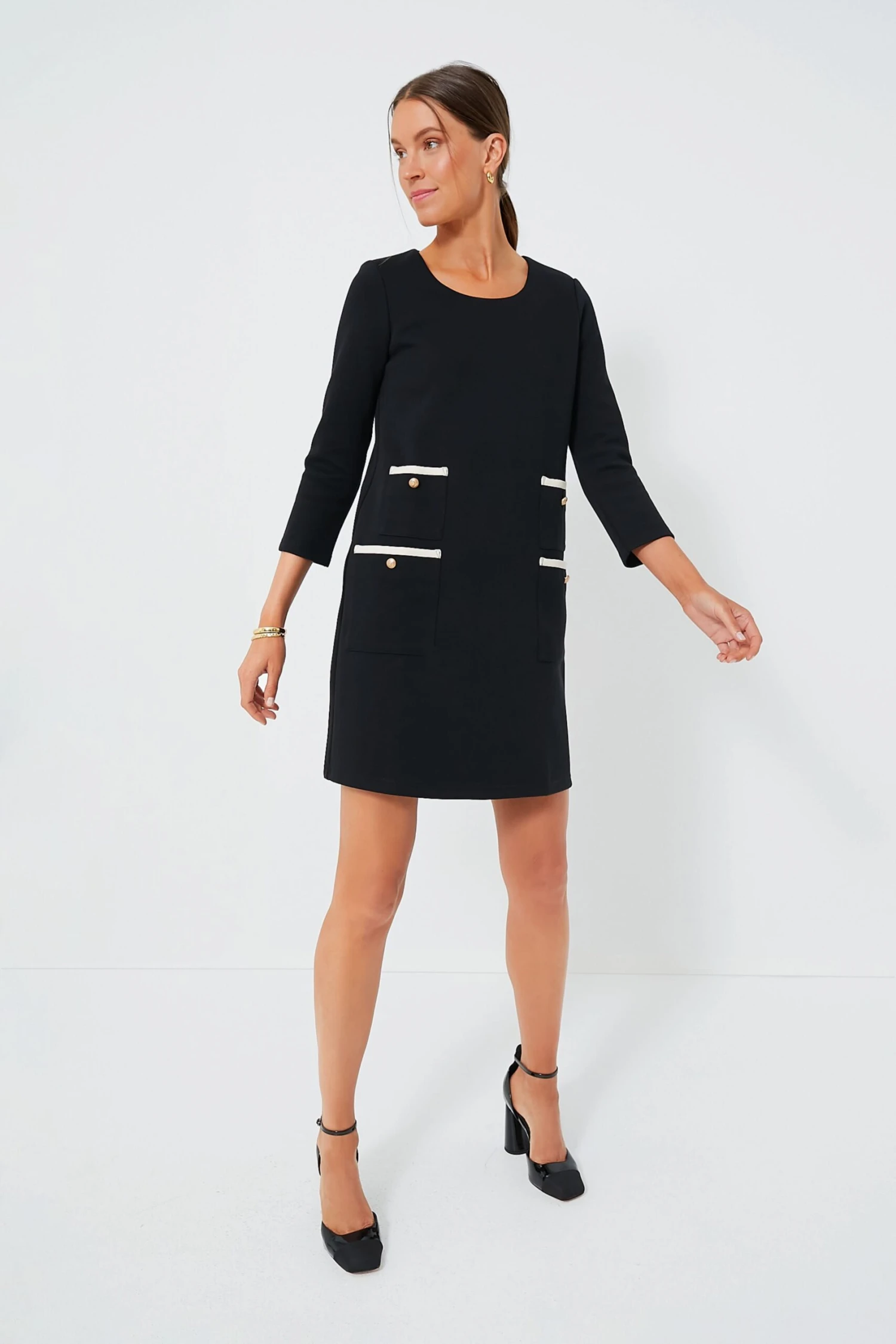Black Francoise Mod Mini Dress 3 Black Francoise Mod Mini Dress