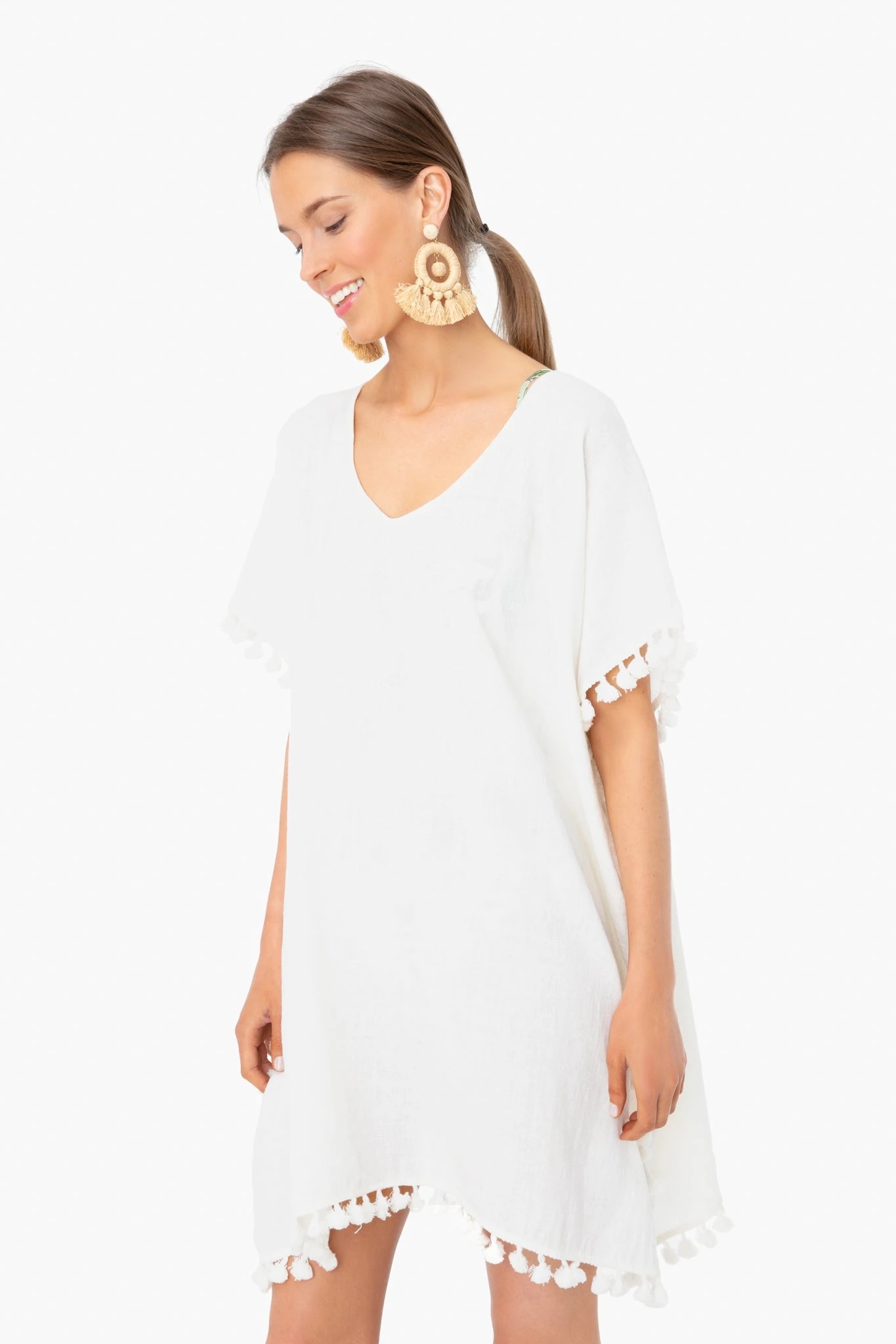 White Katie Caftan 5 White Katie Caftan - Image 3