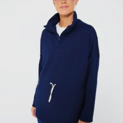 Navy Cinched Natalie Quarter Zip