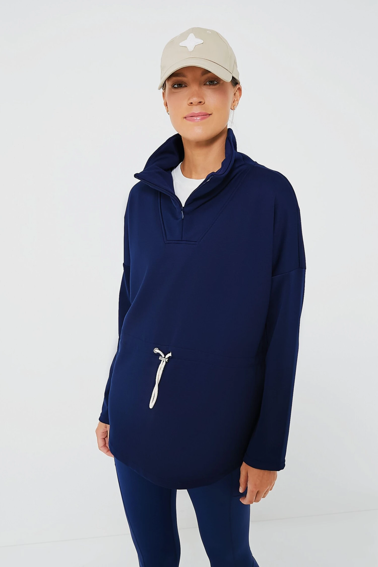Navy Cinched Natalie Quarter Zip 3 Navy Cinched Natalie Quarter Zip