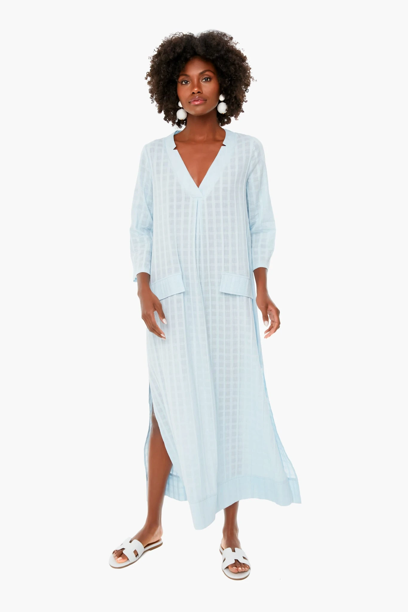 Light Blue Carolina Caftan 3 Light Blue Carolina Caftan