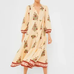 Blush Chandelier Long Sleeve Salty Paloma Caftan