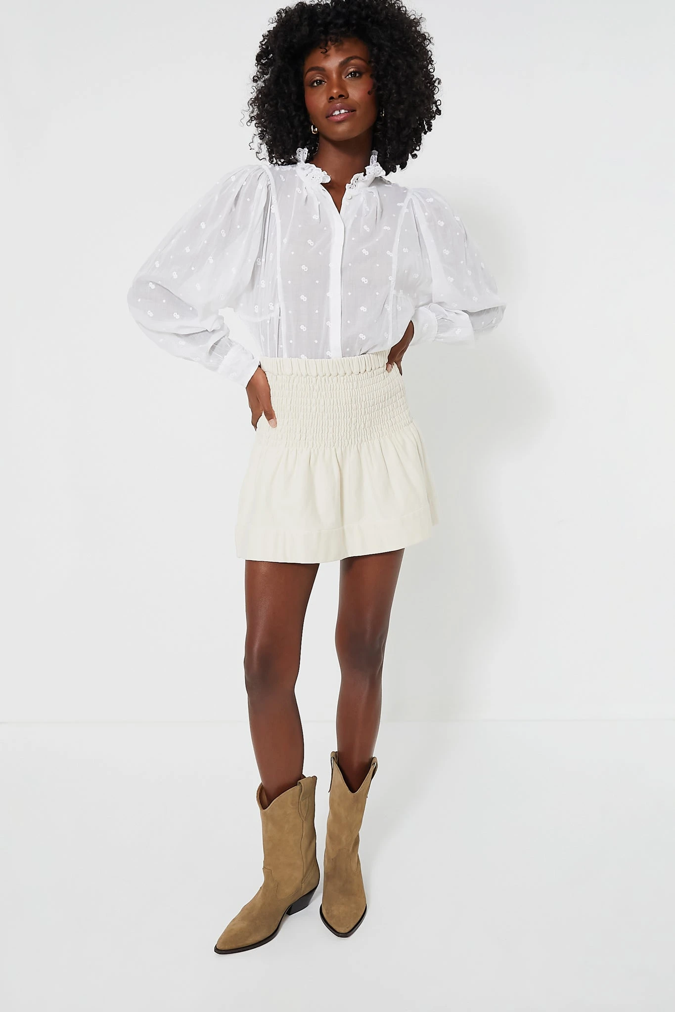 Isabel Marant Etoile Ecru Pacifica Mini Skirt 8 Isabel Marant Etoile Ecru Pacifica Mini Skirt - Image 6