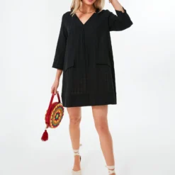 Black Mini Carolina Caftan