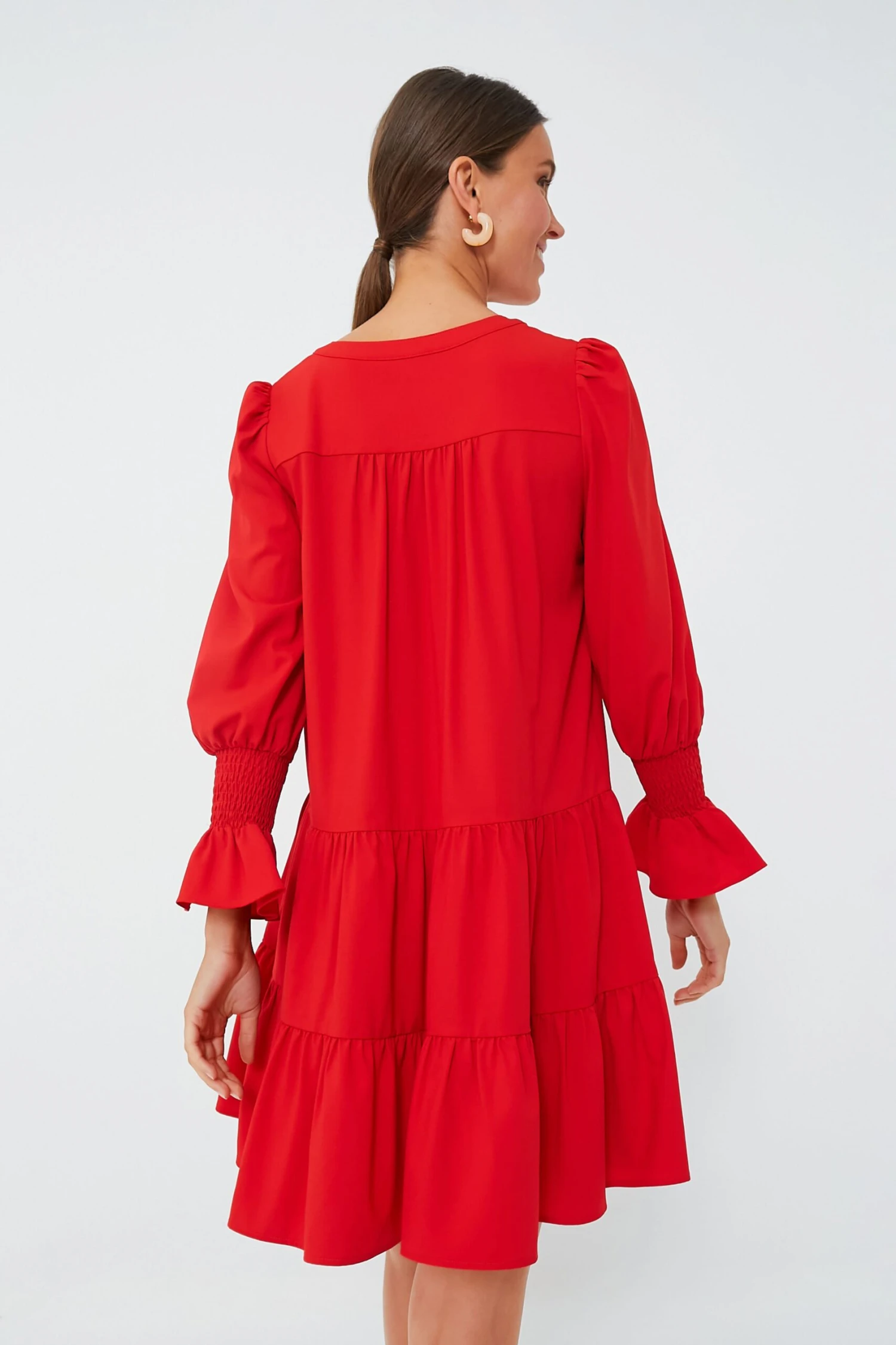 Red Crepe Kenzo Dress 6 Red Crepe Kenzo Dress - Image 4
