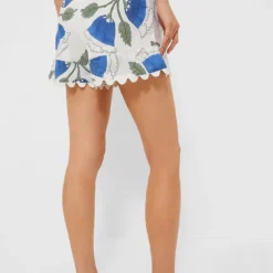 White And Klein Blue High Waist Shorts With Bellflower Block Print -Deals Raimenti Store Sl9SMgtArImE9Fm00s8zo7ImbWDPr7Ea 1