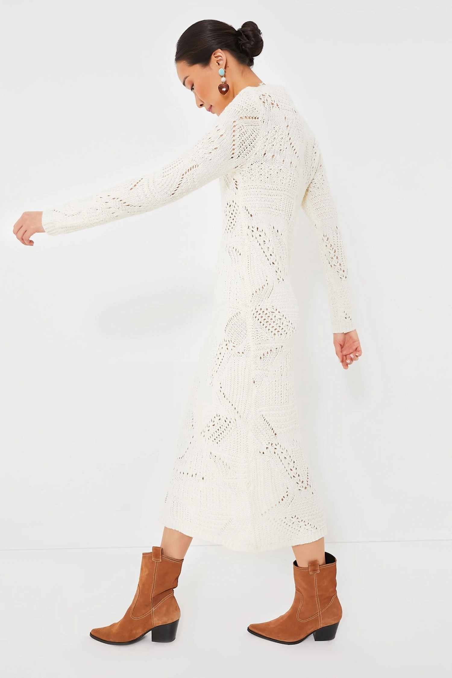 Cream Knit Maxi Dress 5 Cream Knit Maxi Dress - Image 3
