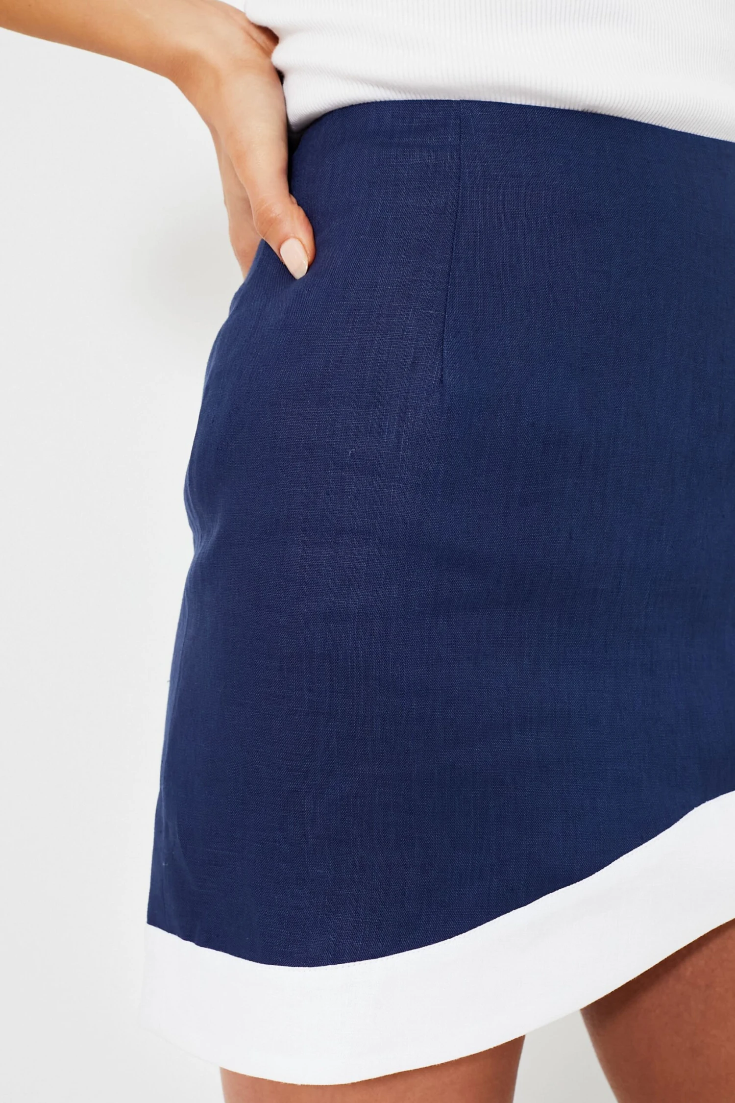 Staud Navy And White Leandro Skirt 7 Staud Navy And White Leandro Skirt - Image 5