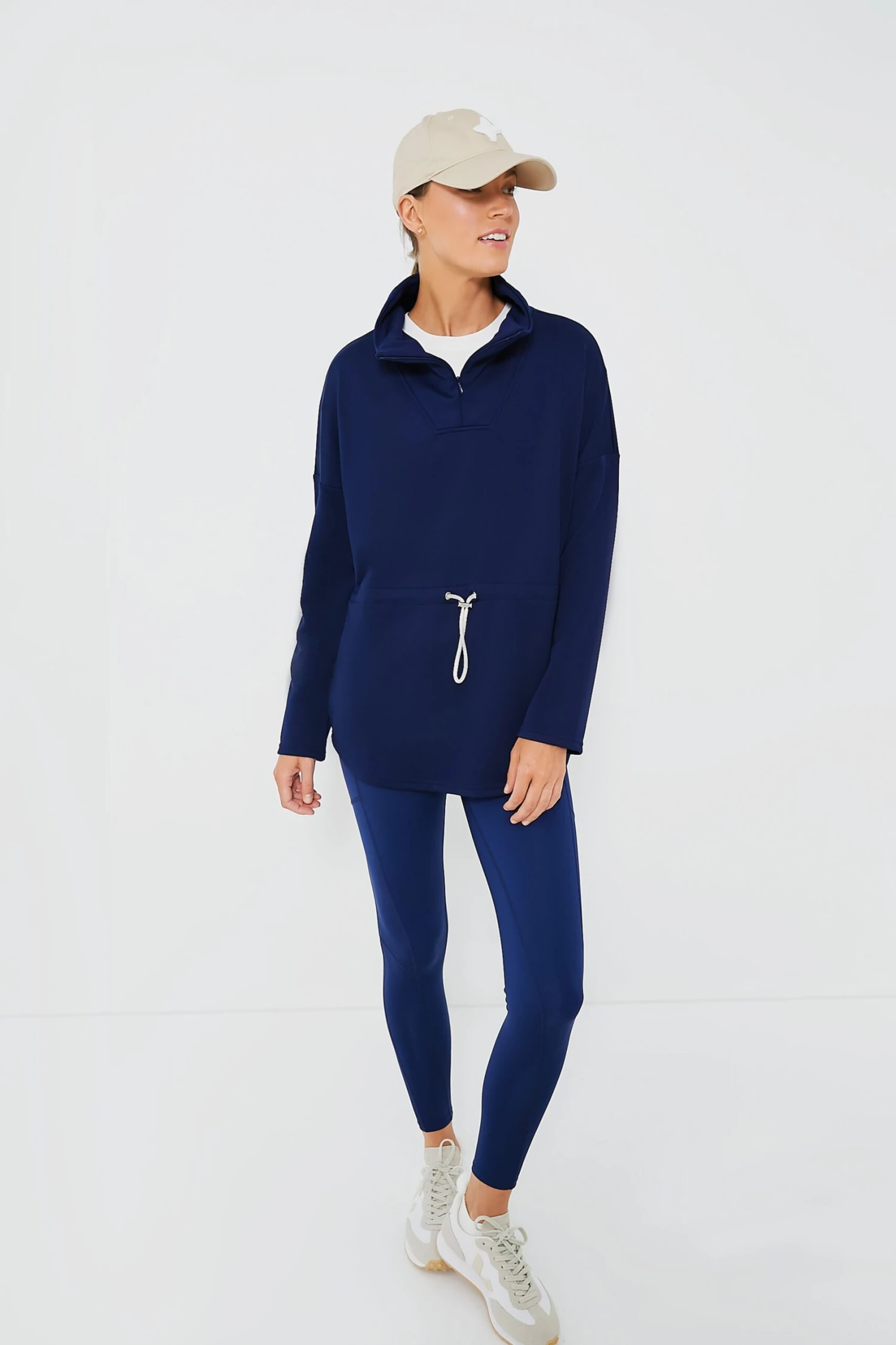 Navy Cinched Natalie Quarter Zip 4 Navy Cinched Natalie Quarter Zip - Image 2