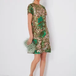 Anemone Pink Mini Swing Dress