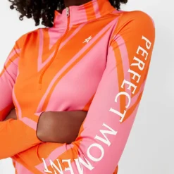 Azalea Pink And Orange Chevron Print Thermal Half Zip -Deals Raimenti Store WBcptvEoJRyqyBqFCLXSgPAniFU66CZS 1