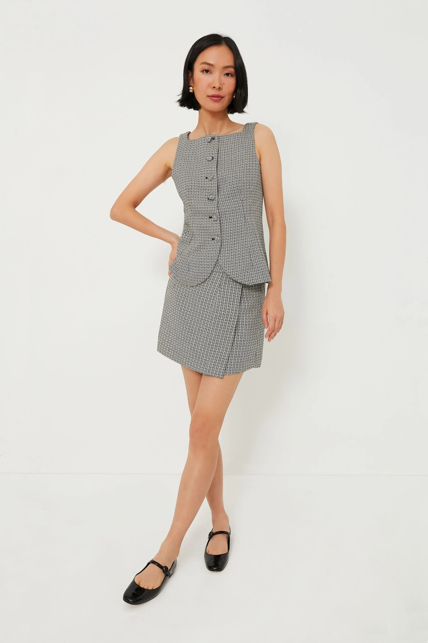 Black Tweed Luz Skirt 4 Black Tweed Luz Skirt - Image 2