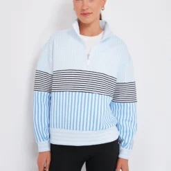 Multi Blue Varsity Quarter Zip