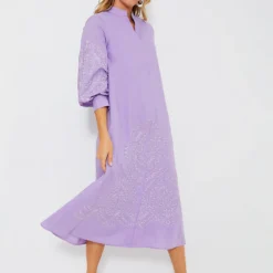 Embroidered Wisteria Caftan