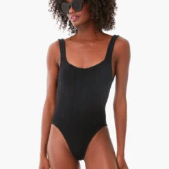 Black Nile Square Neck One Piece