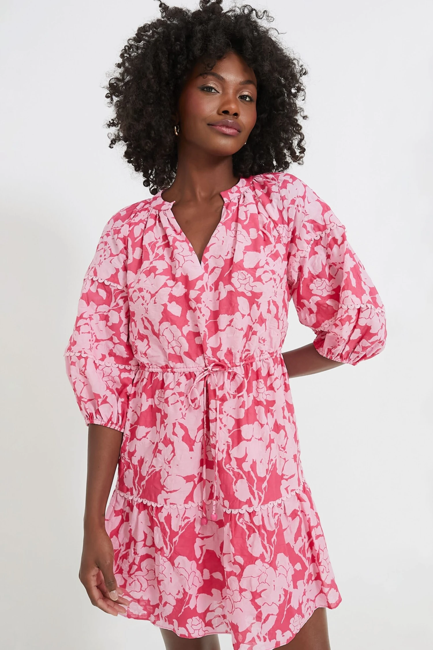 Pink Floral Matilda Mini Dress 3 Pink Floral Matilda Mini Dress