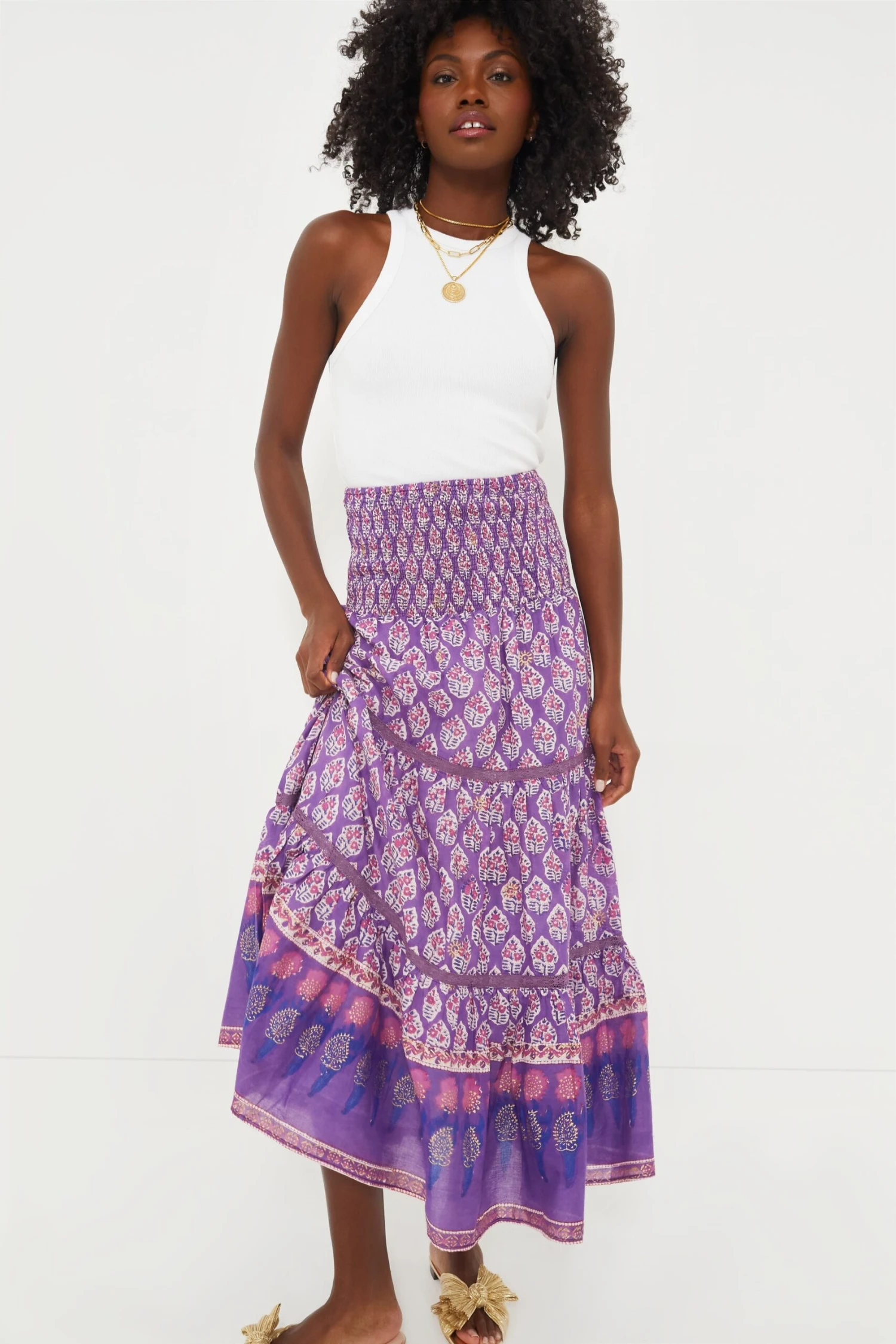 Purple Print Mandy Maxi Skirt 8 Purple Print Mandy Maxi Skirt - Image 6