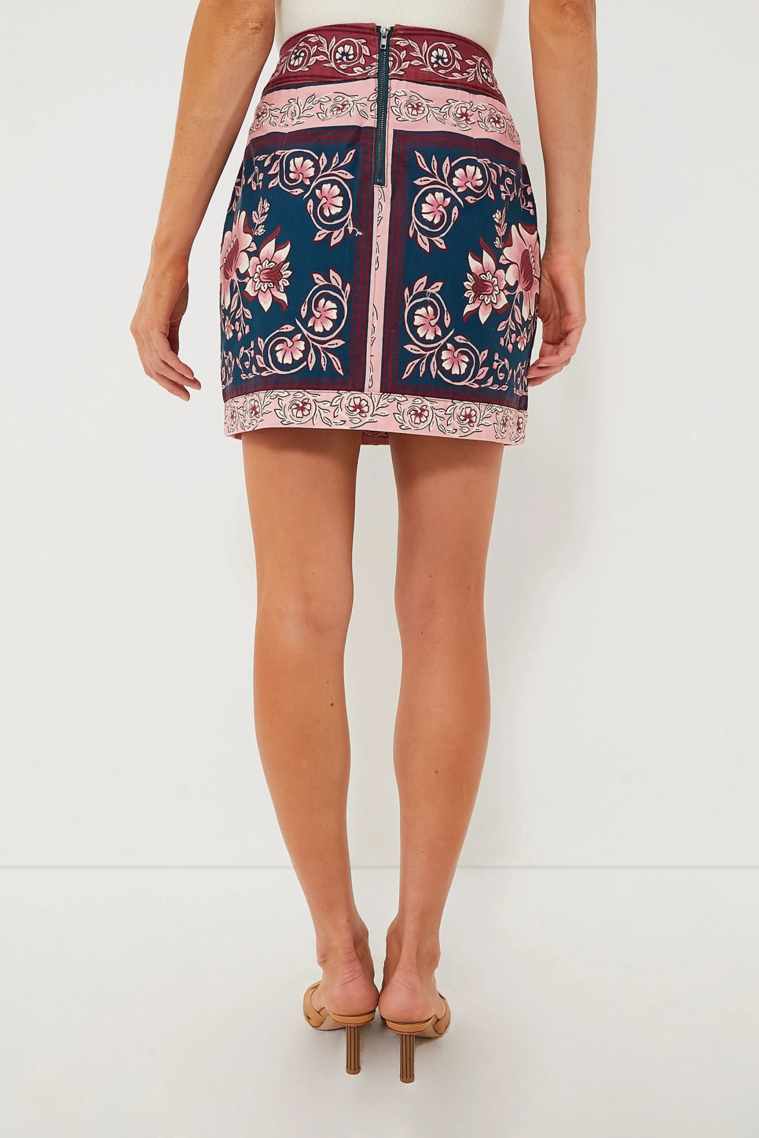 Farm Rio Teal Ainika Charm Overlapped Mini Skirt 6 Farm Rio Teal Ainika Charm Overlapped Mini Skirt - Image 4