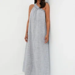 Dark Navy Stripe Donatella Maxi