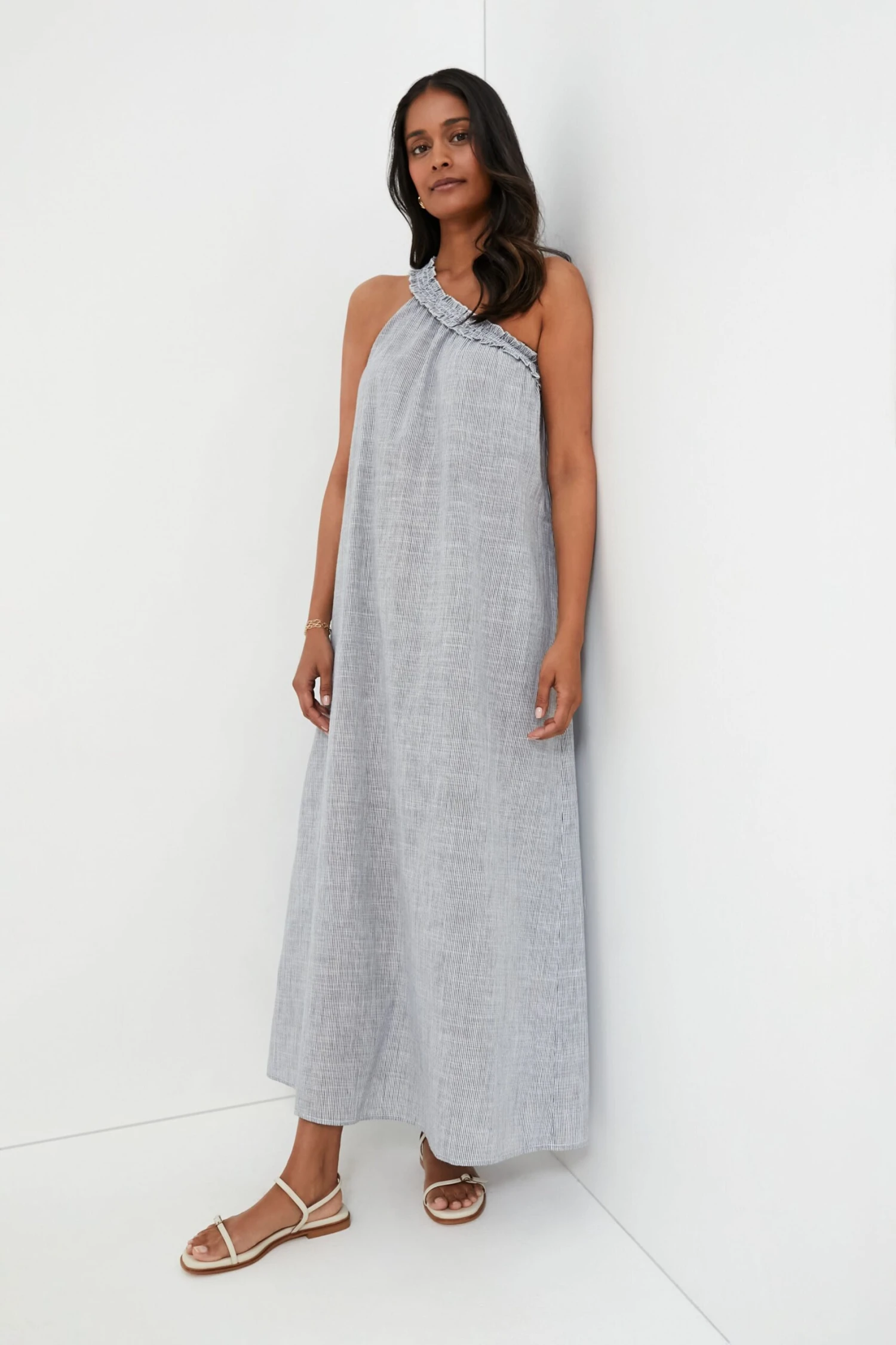 Dark Navy Stripe Donatella Maxi 3 Dark Navy Stripe Donatella Maxi