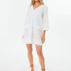 White Mini Carolina Caftan