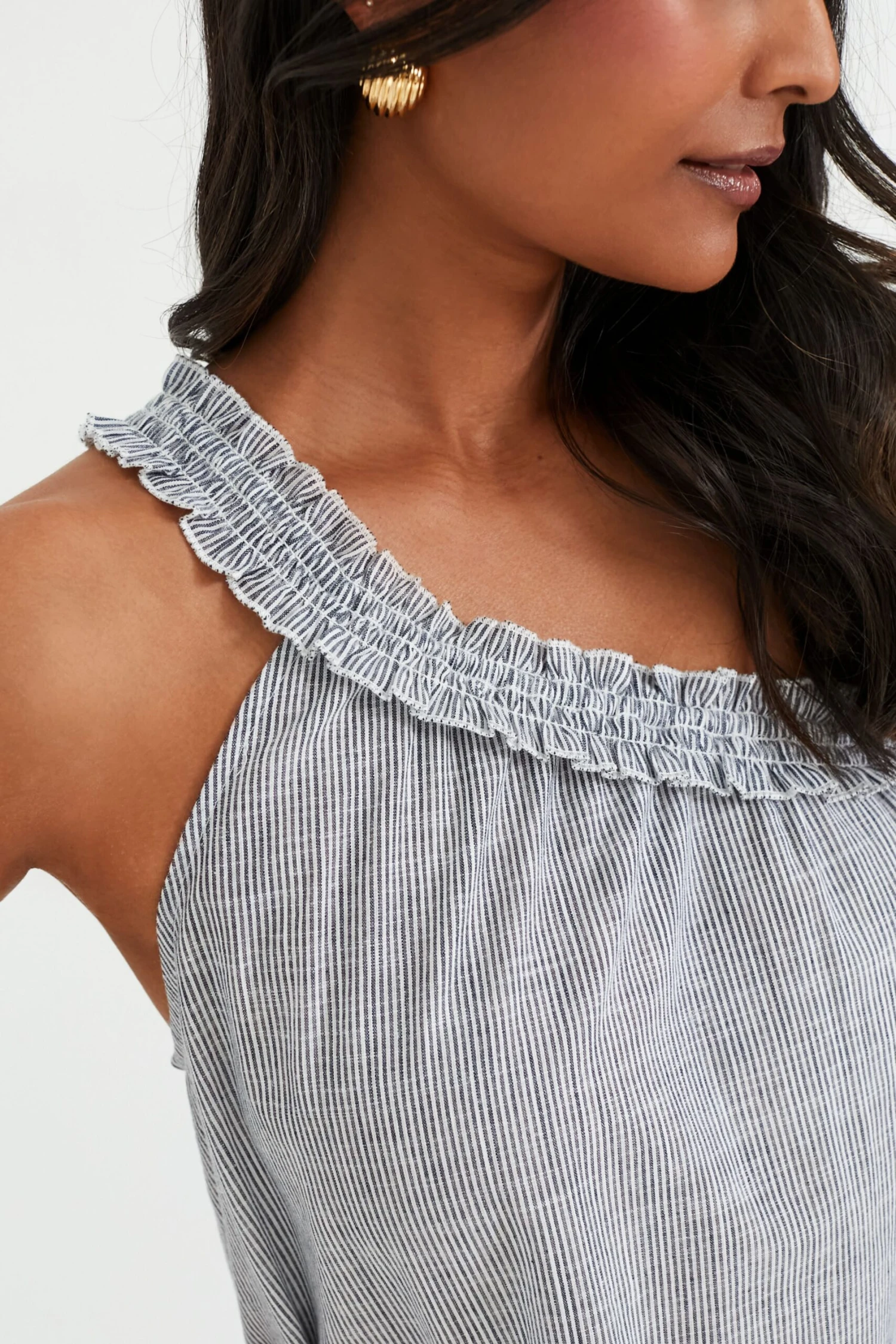 Dark Navy Stripe Donatella Maxi 6 Dark Navy Stripe Donatella Maxi - Image 4