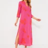Pink And Orange Sapphire Long Kaftan