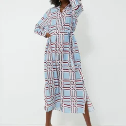 Painted Grid Multi Deirdre Crepe Georgette Dress