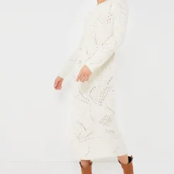 Cream Knit Maxi Dress