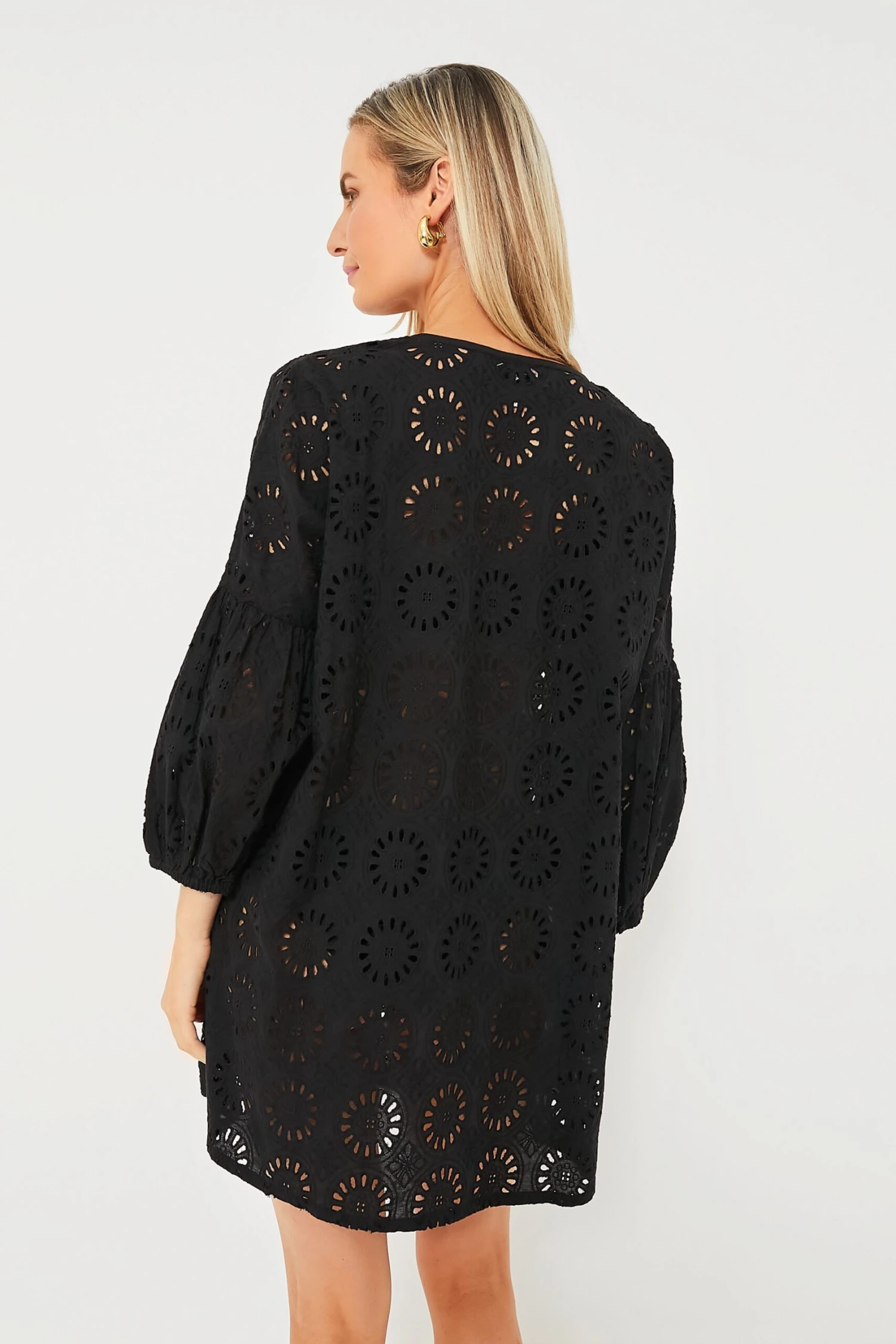 Noir Eyelet Cleo Mini Coverup 7 Noir Eyelet Cleo Mini Coverup - Image 5