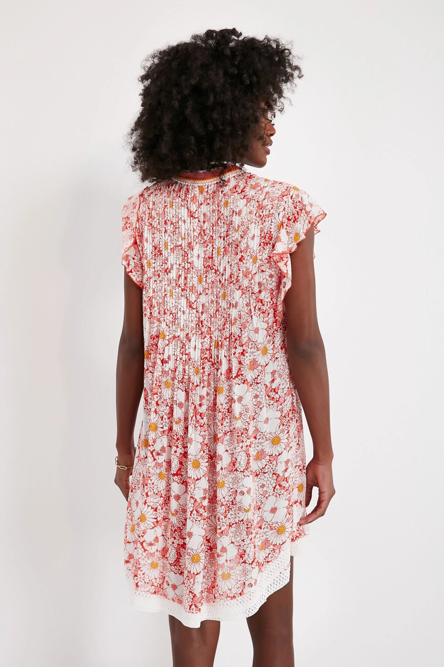 Orange Mid 70s Garden Sasha Mini Dress 6 Orange Mid 70s Garden Sasha Mini Dress - Image 4