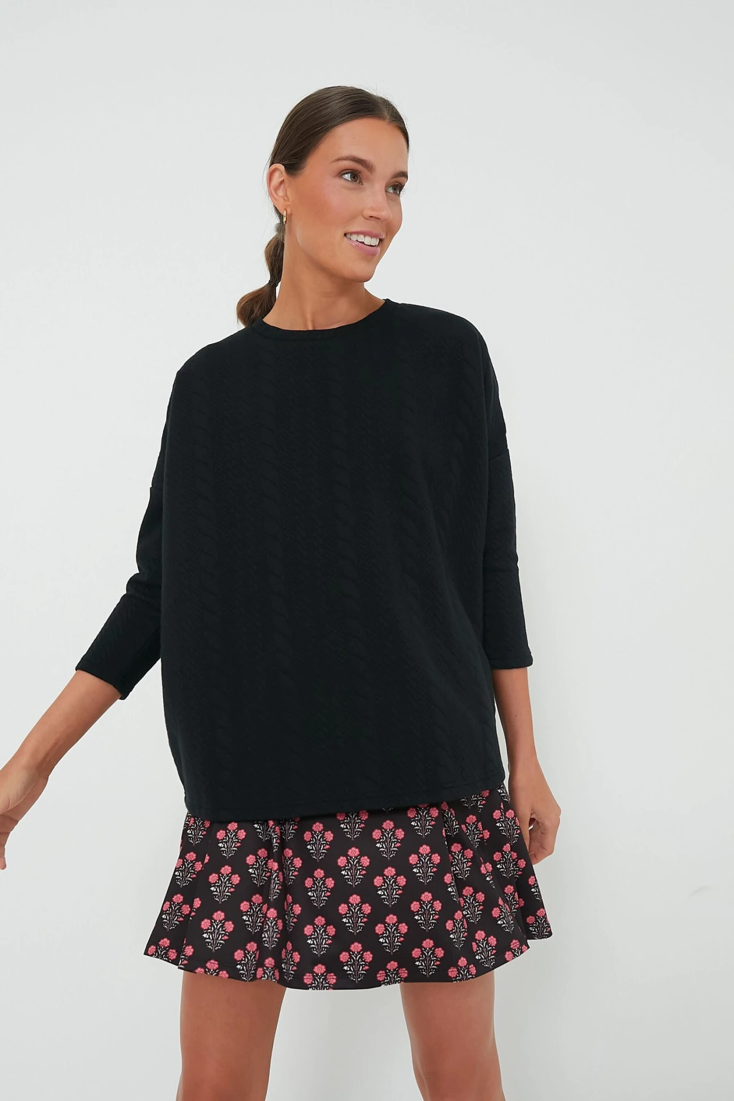 Black Cable Ally Swing Sweatshirt 3 Black Cable Ally Swing Sweatshirt