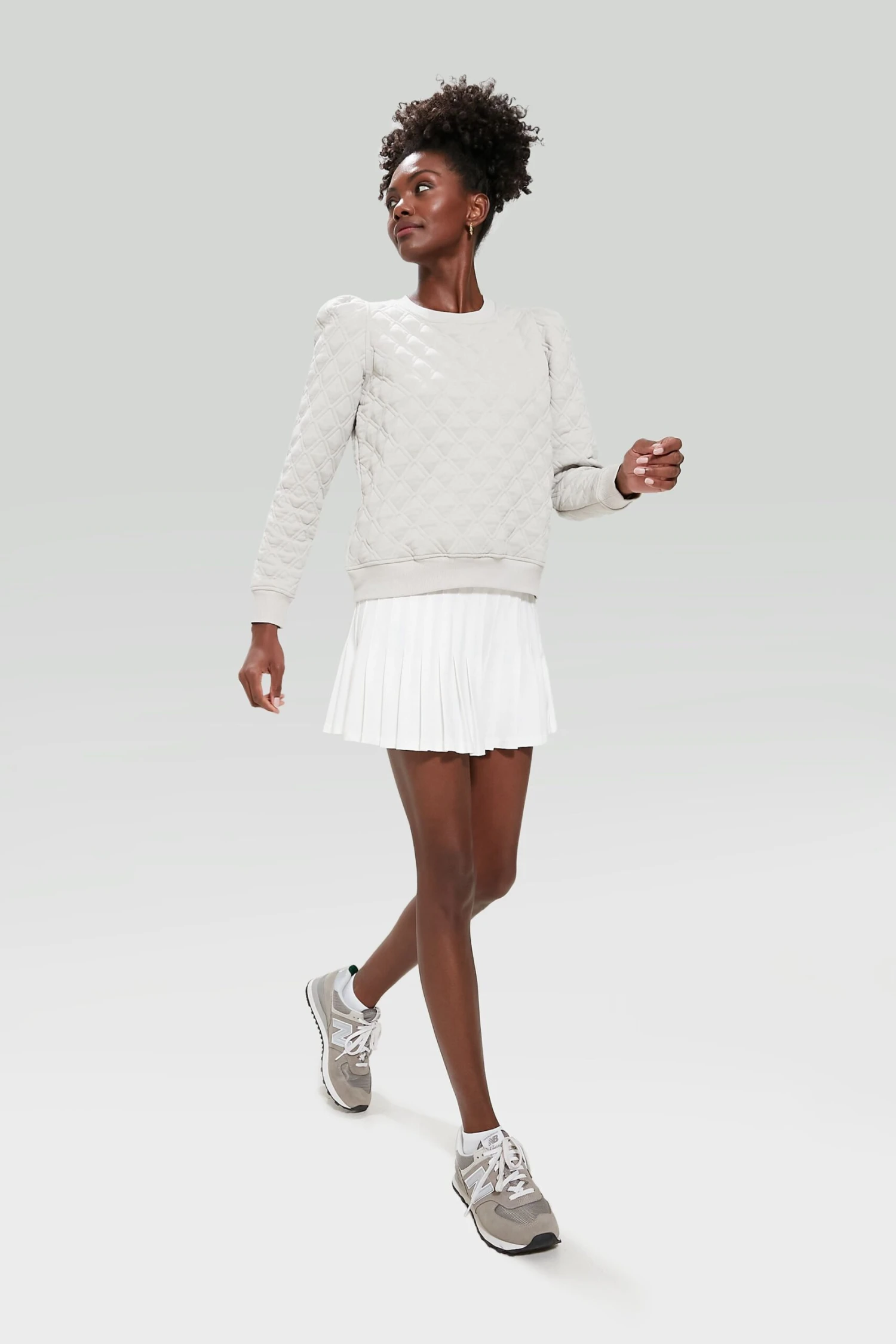 Gray Puff Sleeve Campbell Pullover 3 Gray Puff Sleeve Campbell Pullover - Image 2