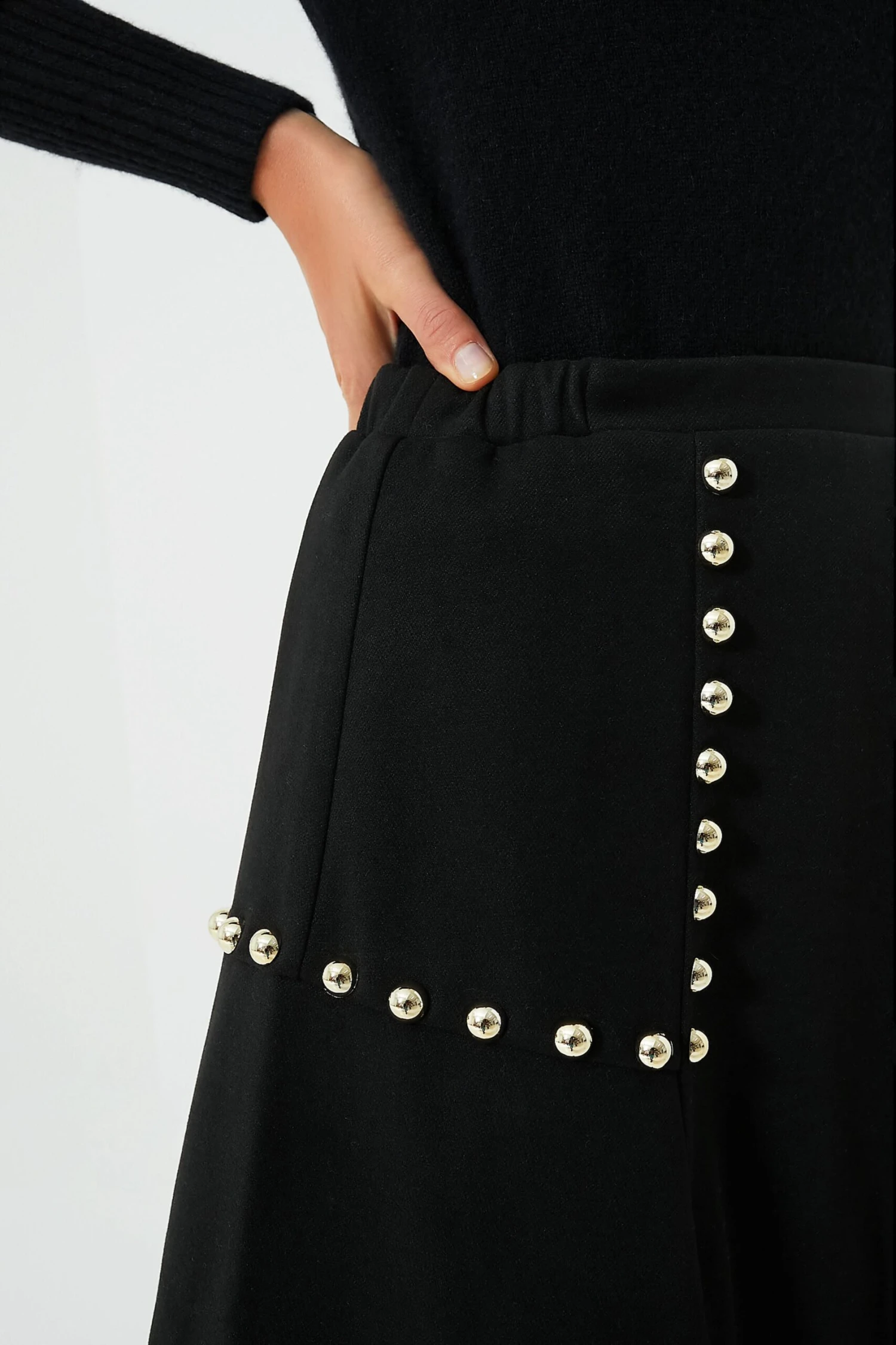 Gold Stud Mod Mini Skirt 4 Gold Stud Mod Mini Skirt - Image 2