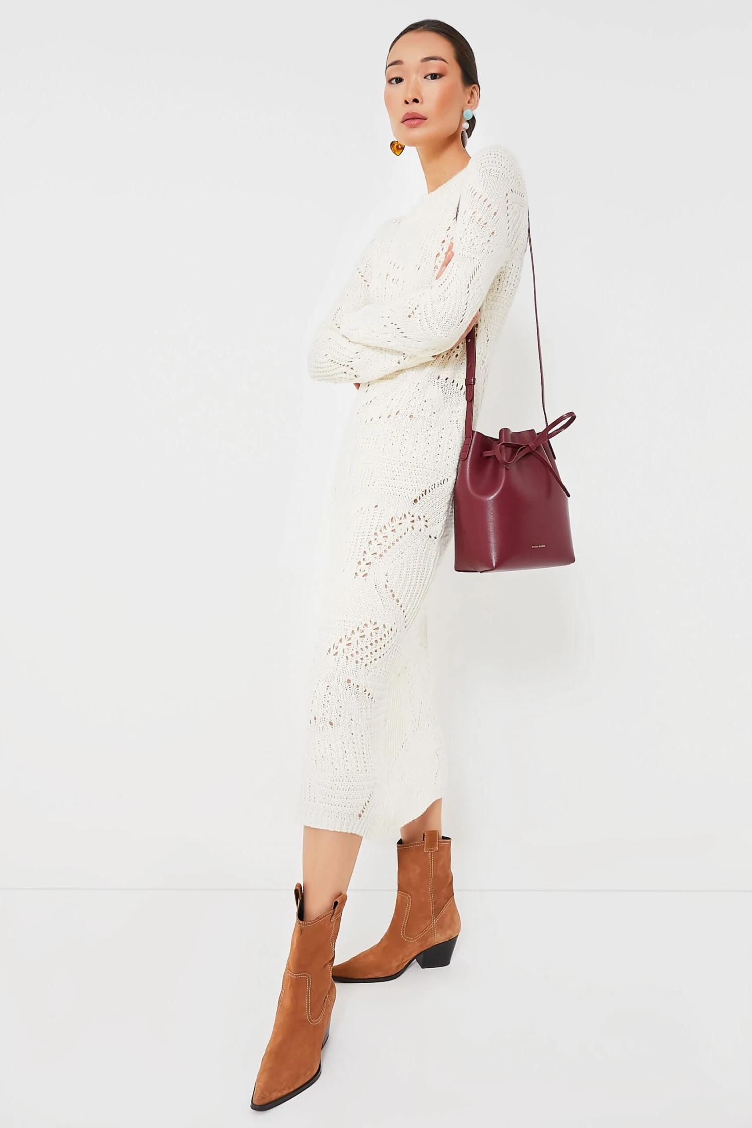 Cream Knit Maxi Dress 4 Cream Knit Maxi Dress - Image 2