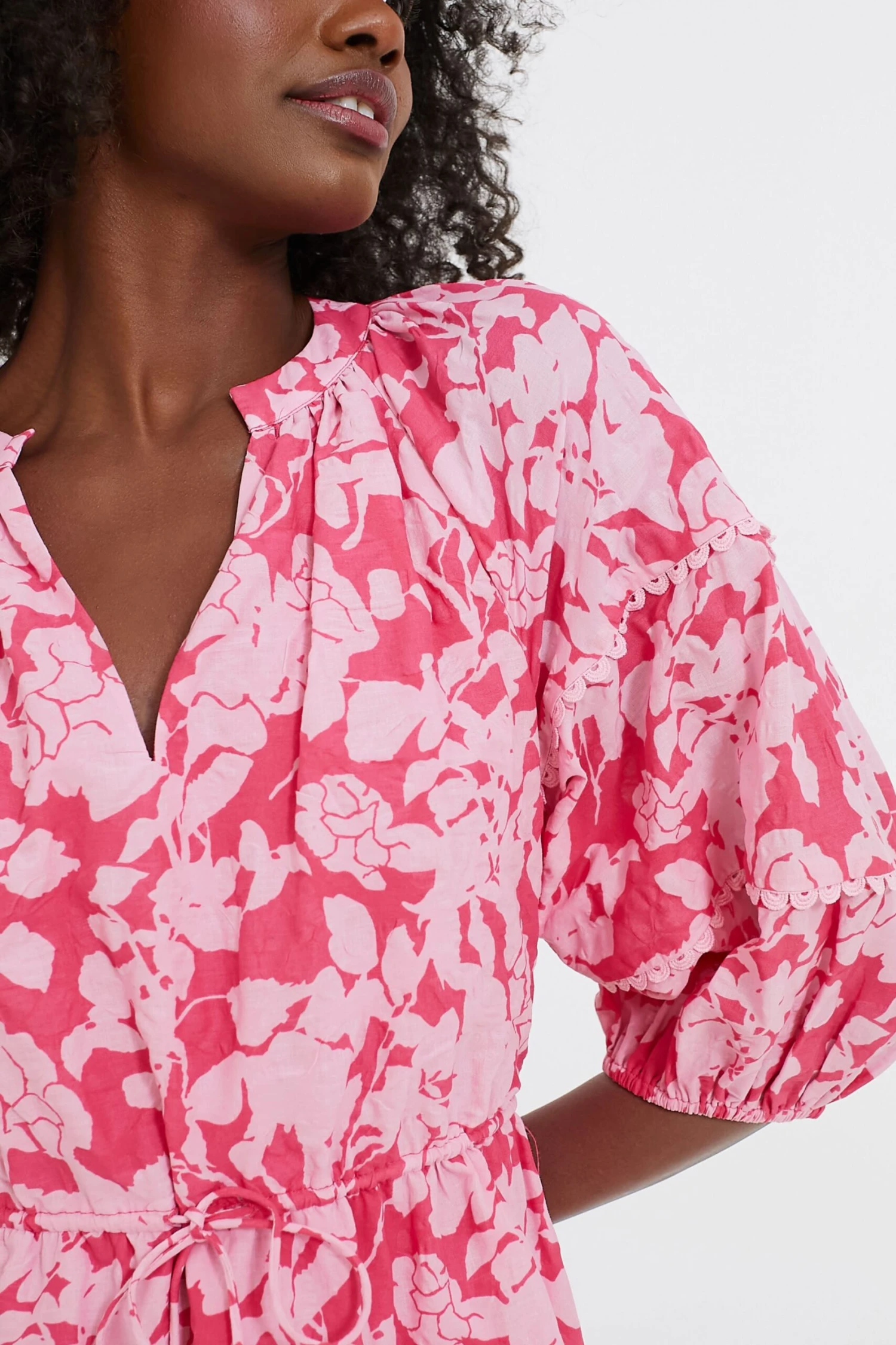 Pink Floral Matilda Mini Dress 7 Pink Floral Matilda Mini Dress - Image 5